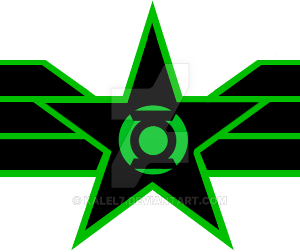 Green Lantern Captain America Logo Test 1 By Kalel7 - Republic Of New Afrika Flag (600x505)