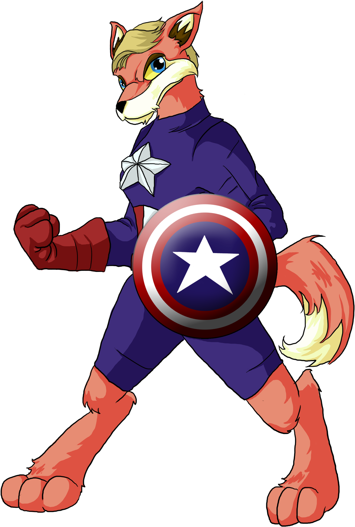Captain America By Art Surgery - Cartoon (1448x1931)