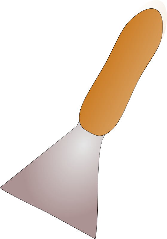 Spattle Clipart - Putty Knife Clip Art (559x800)