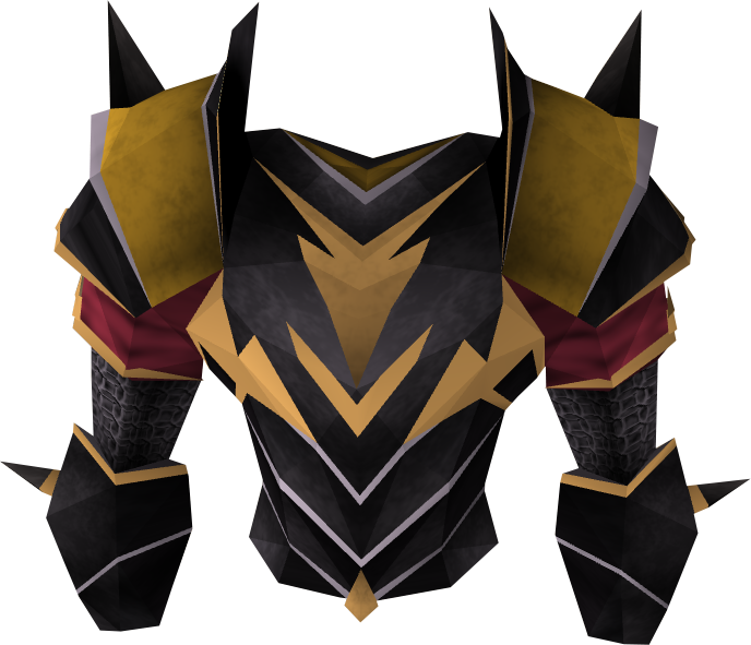 Elite Black Platebody Detail - Elite Black Armour Rs3 (688x591)