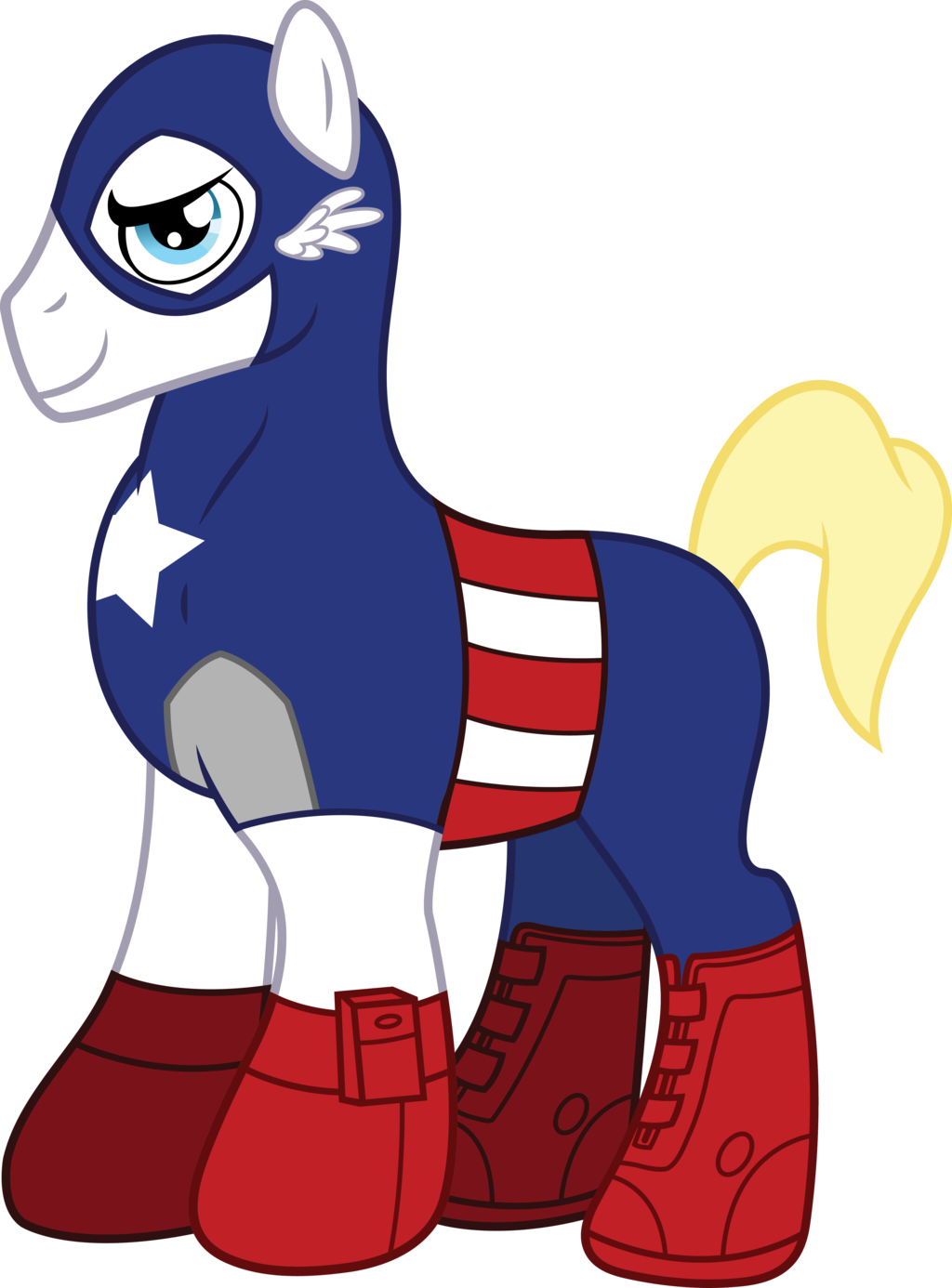 Malgus123 0 0 Ponified Captain A Mare Ica Vector By - Clip Art (1024x1386)