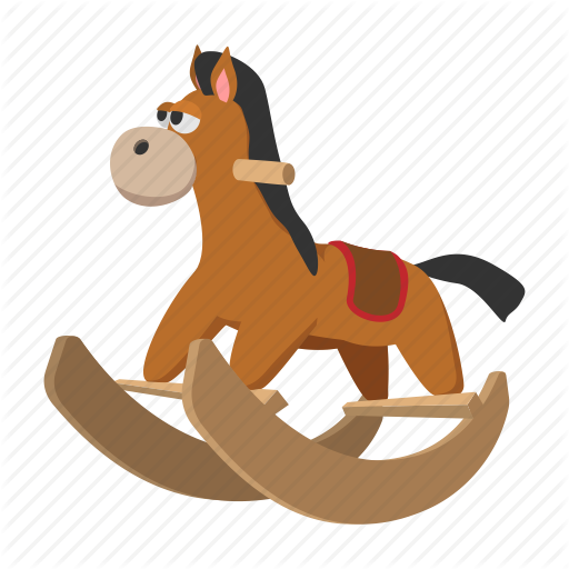 Cartoon Baby Horse - Caballo De Juguete Animado (512x512)