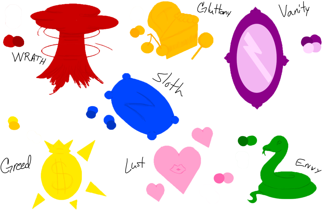 Seven Sins Cutie Mark By Cardinal-sins - Seven Deadly Sins Mark (1109x721)