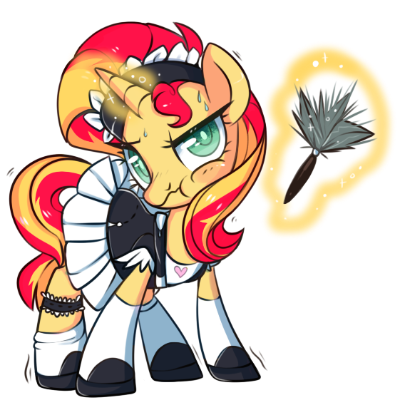 Suzuii, Clothes, Cute, Duster, Magic, Maid, Pony, Pouting, - Cartoon (659x640)