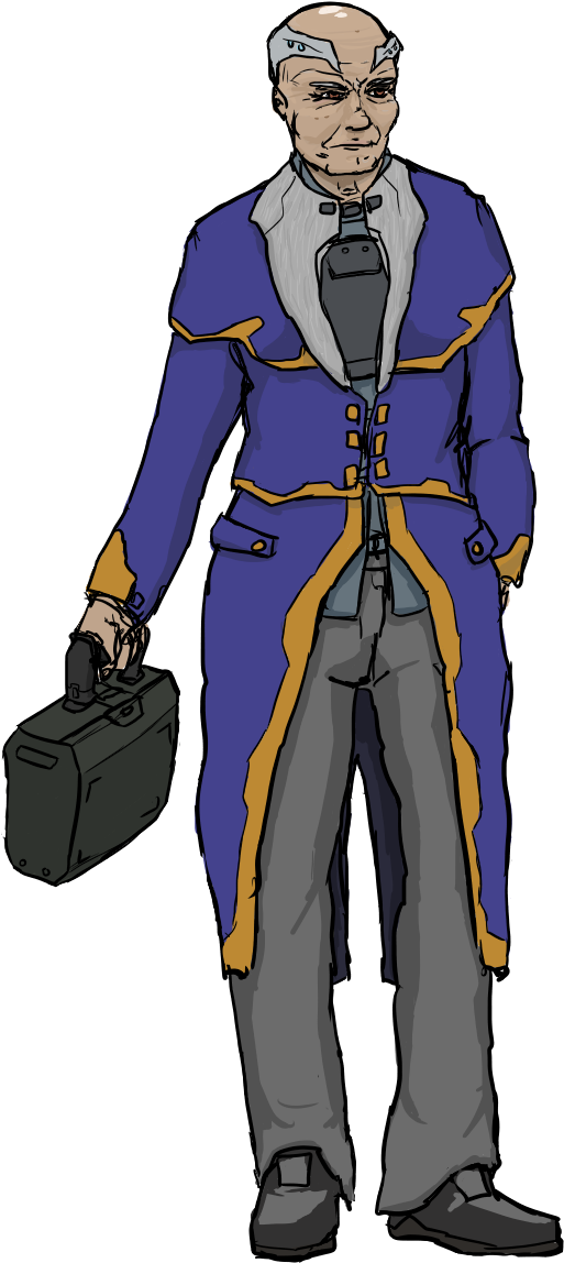 Legitimate Businessman Teojen Aurini By Exofuture - Illustration (608x1162)