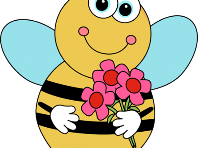 Beehive Cliparts Flowers - ้ Happy Birthday Card Bee (640x480)