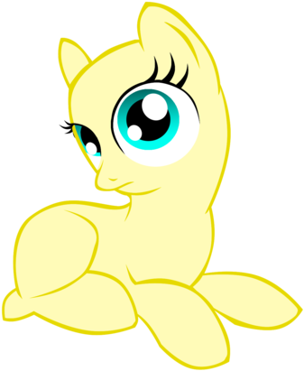 My Little Poney Fond D'écran Entitled Earth Filly Base - Mlp Yellow Filly Base (398x500)