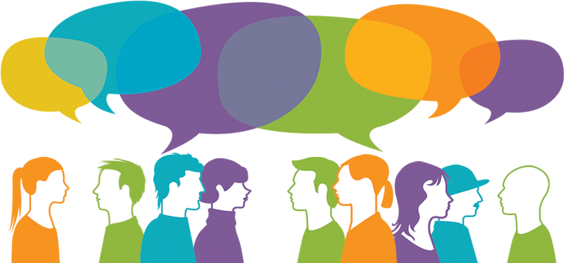 Live Chat Clipart Group Chat - Focus Group Clip Art (849x378)