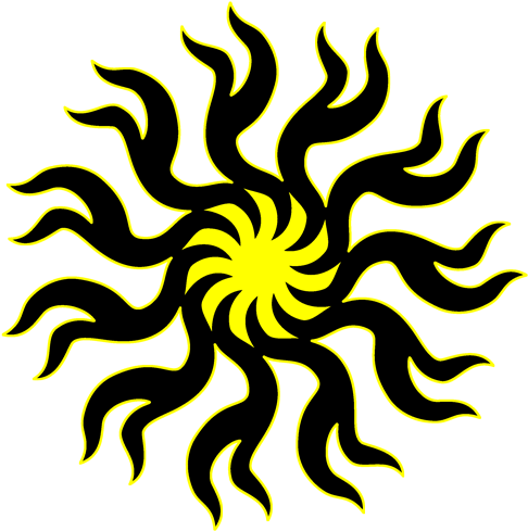 Sunlight Clipart Tribal - Tribal Sun Tattoo Designs (500x505)