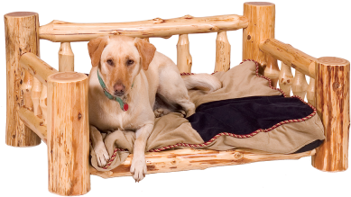Fireside Lodge Furniture Cedar Log Dog Bed - Fireside Lodge Traditional Cedar Log Dog Bed (500x400)