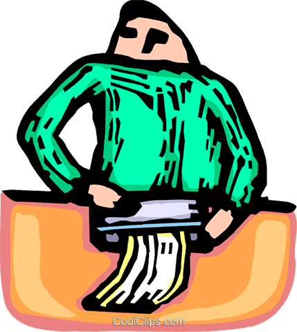 Person Shredding Documents Royalty Free Vector Clip - Paper (619x700)