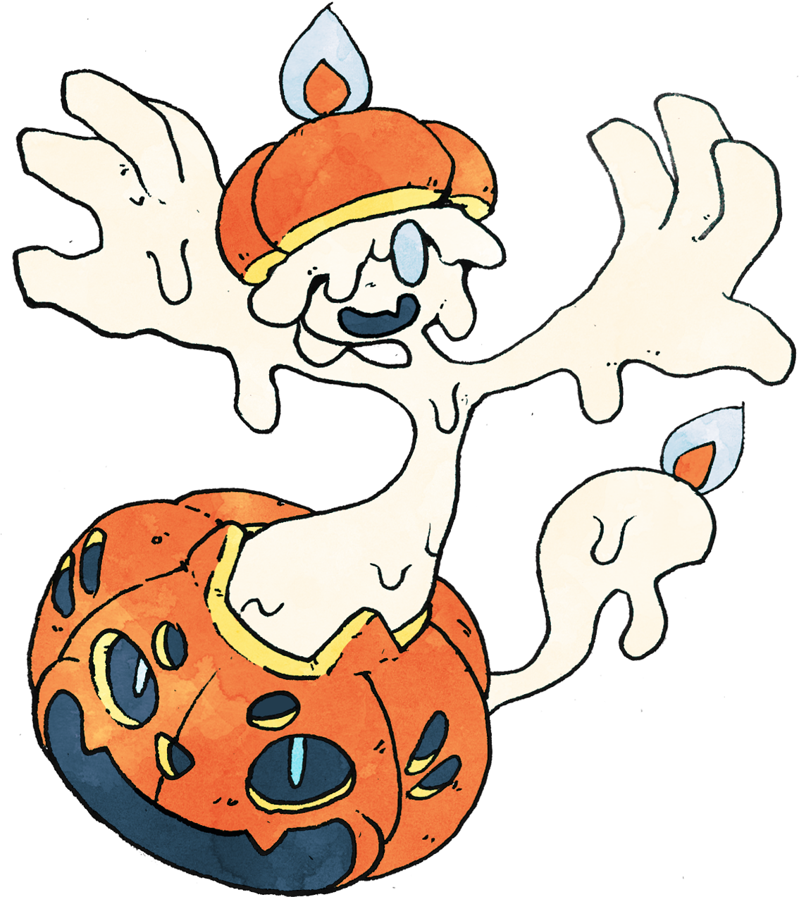 Jackie O' Lantern A Candle Spirit That Lives In A Cat - Cartoon (1134x1317)