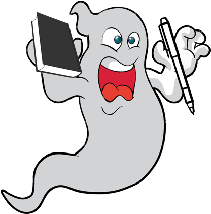 Ghost Writing Service - Halloween Ghost Cartoon (486x486)