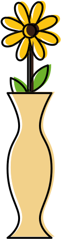Decorative Vase With Flower - Vector Graphics (550x550)