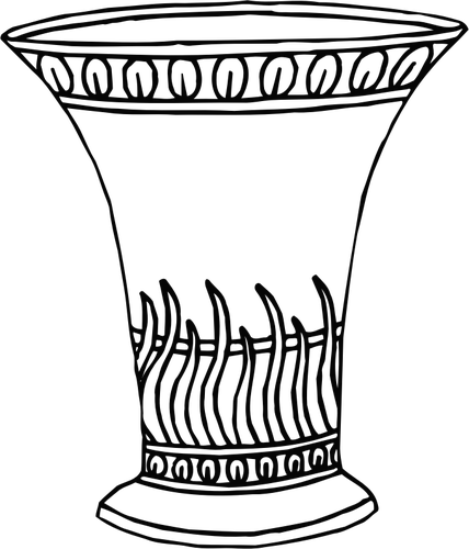 Drawn Vase Vazo - Vase Picture For Drawing (428x500)