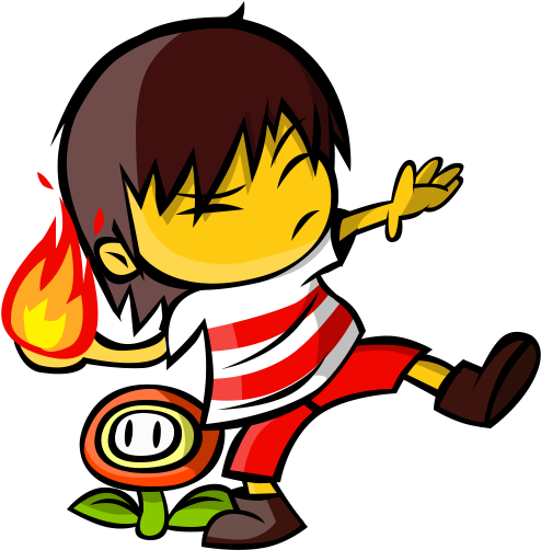 Fire Frisk By Ekarasz - Mario And Luigi In Frisk (528x554)