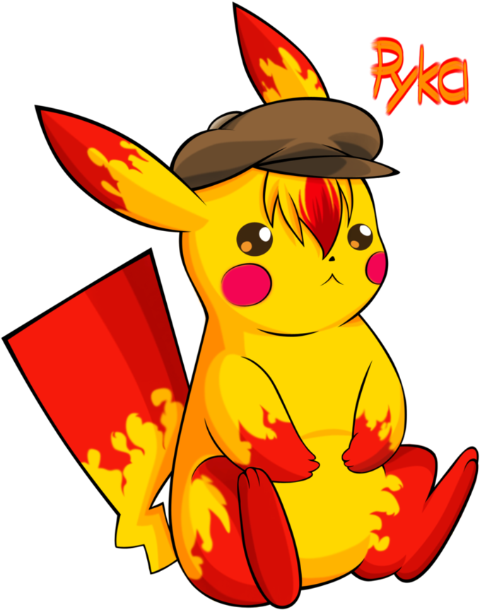 Pyka The Fire Pikachu By Mgx0 - Fire Pikachu (834x957)