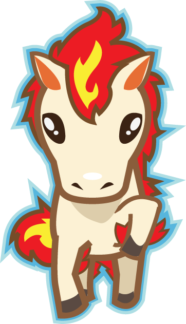 Fire Pony By Pinkophilic - Cartoon (362x631)