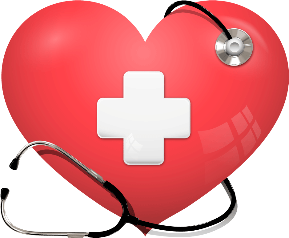 Heart Stethoscope Health Care Cardiology Heart With Stethescope Png