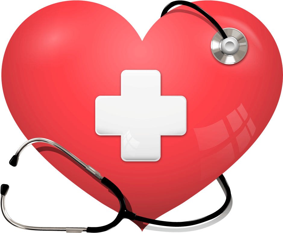 Heart Stethoscope Health Care Cardiology - Heart With Stethescope Png (1010x1010)