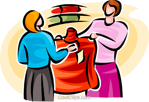 Cloth Shops - Verkäuferin Im Einzelhandel Clipart (480x331)