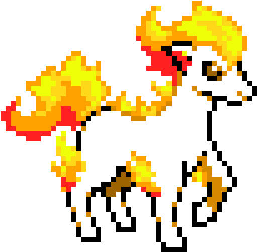 Unique Pokemon Fire Horse Gallery Ideas - Pixel Art Grid Pokemon (610x570)