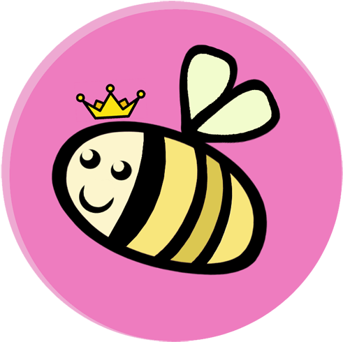 Hive Five Banner With A Bee Wearing A Crown - Honeybee (500x499)