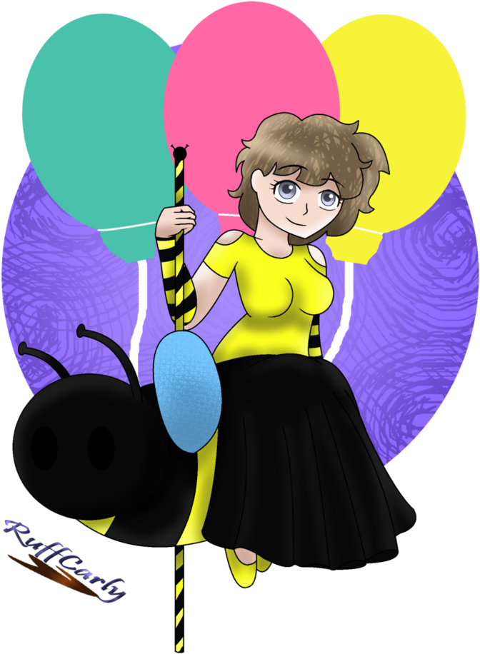 Birthday Bee By Ruffcarly - Cartoon (772x1034)