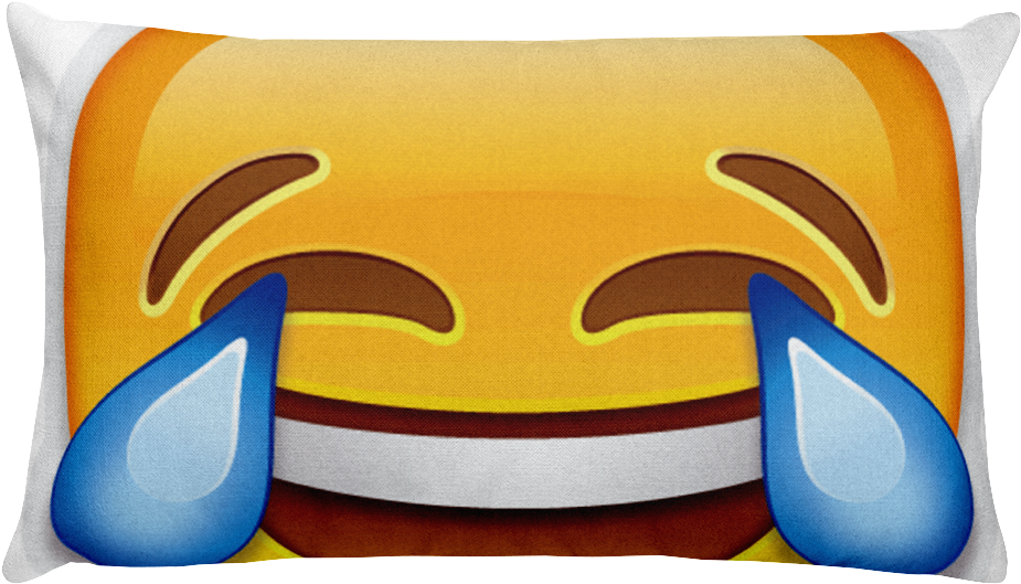 Emoji Bed Pillow - Laughing Hard Emoji Png (1000x1000)