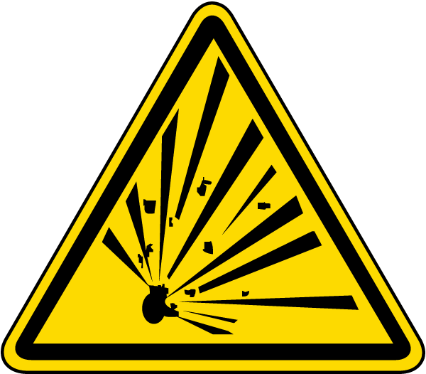 Explosive Material Warning Label - Safety Signs And Symbols (600x526)
