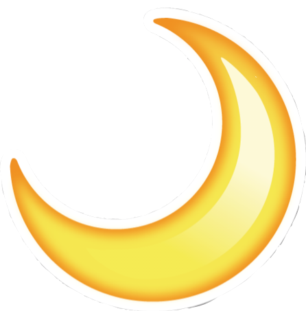 Crescent Moon Emoji Transparent (446x453)