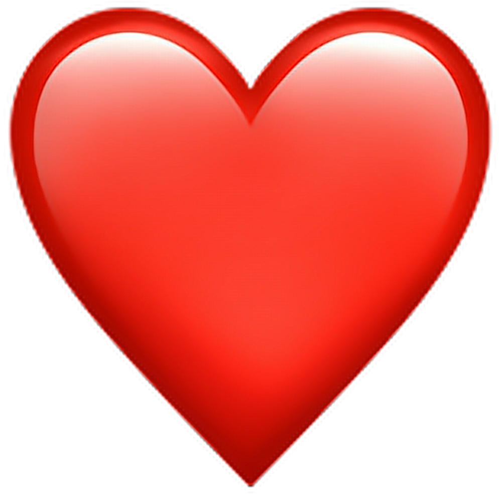 Heart Love Red Whatsapp Emoji Emotion Emotions - Big Heart Emoji (1024x1024)