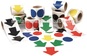 Vinyl Arrows And Circles Marking Floor Direction Tapes - 3" Blue Vinyl Floor Dots, 500 Dots Per Roll, 16 Rolls (350x350)