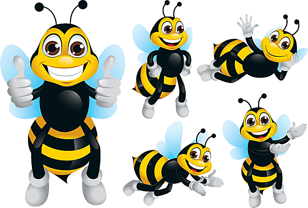 Honey Bee Bumblebee Clip Art - Con Ong Chăm Chỉ (1000x677)