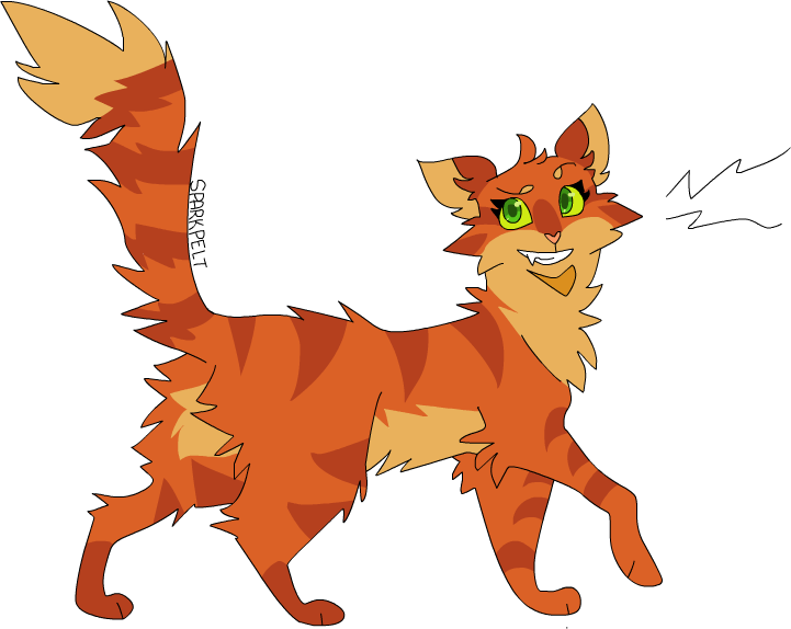 Warriors Cats Thunderclan Download - Warrior Cats Sparkpelt (721x574)