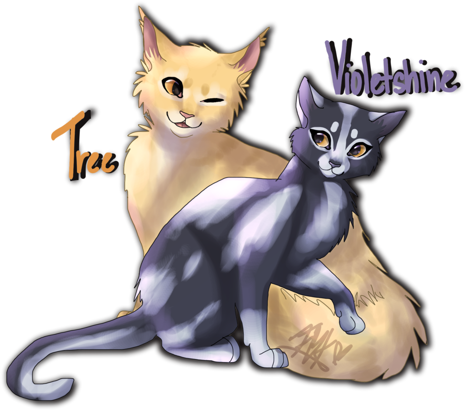 Warrior Cats Thunderclan Cats Download - Warrior Cats Tree And Violetshine (1024x949)