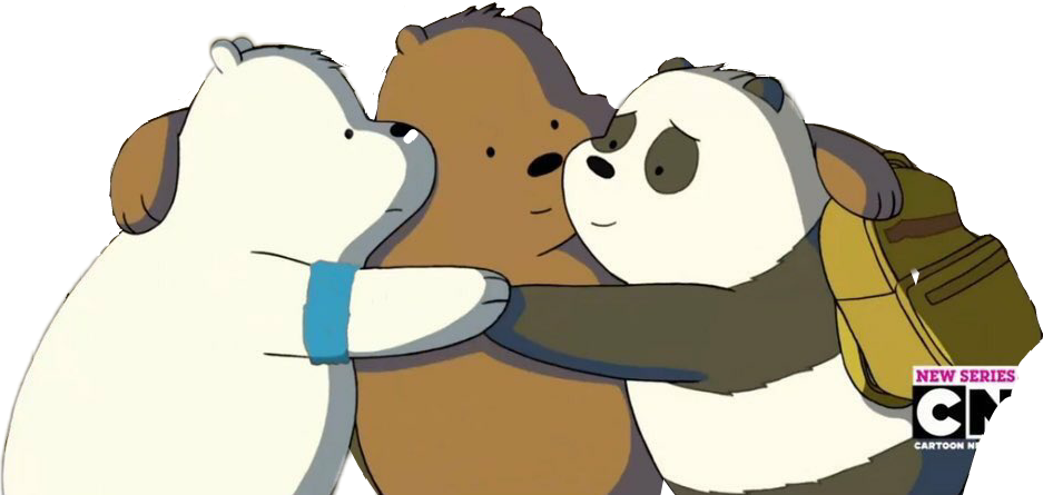 Bear Webarebears Escandalosos Cute Hug Family Cartoon - We Bare Bears Korean (937x445)