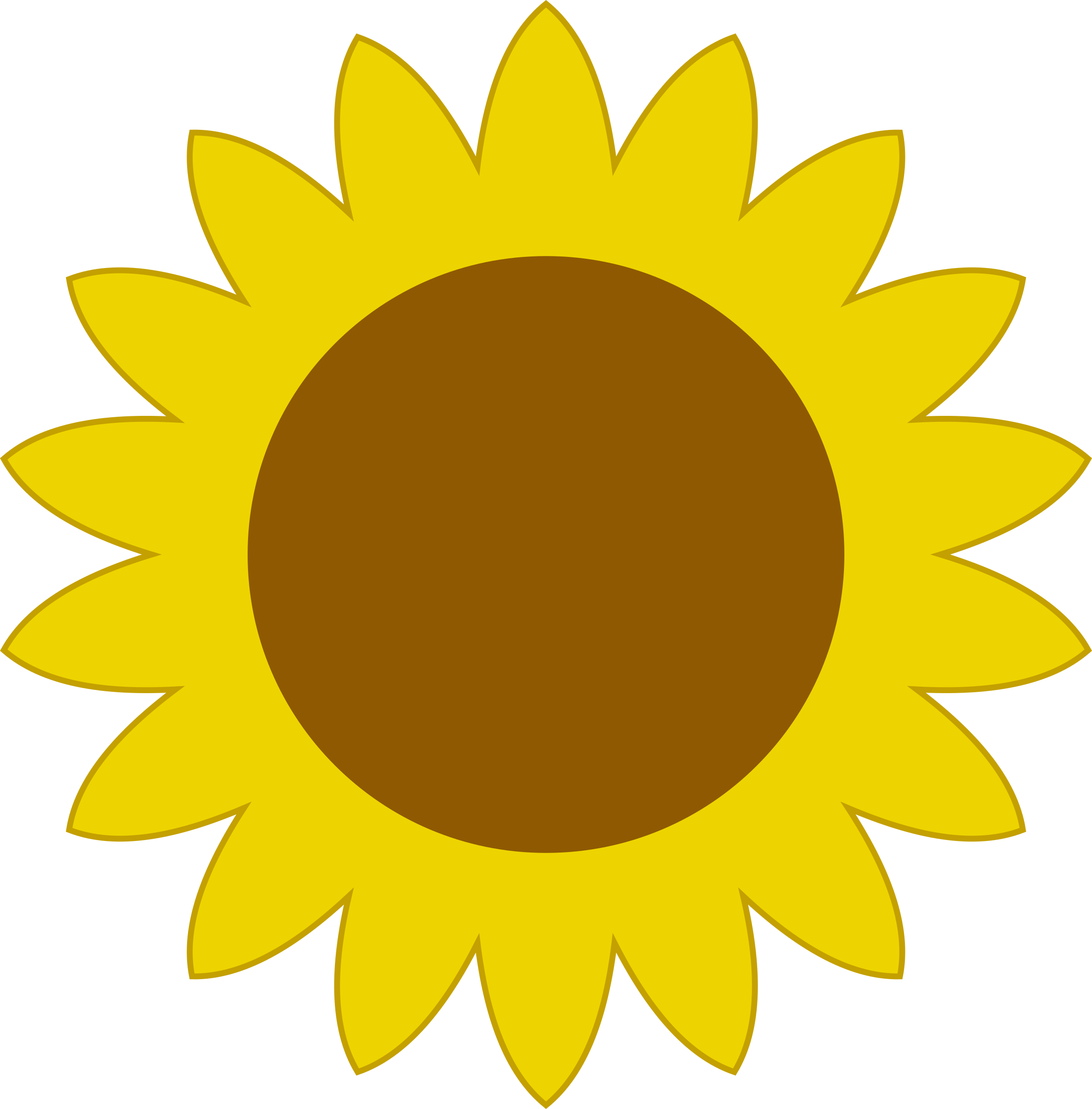 Simple Clipart Sunflower - Air Bp Brasil Ltda (2364x2400)