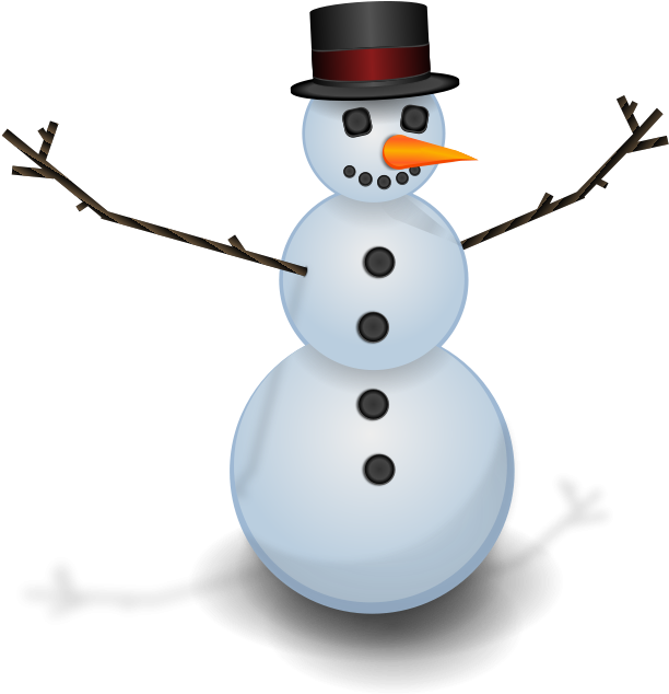 Rich People Free Snow Man With Hat - Snow Manpng (800x780)
