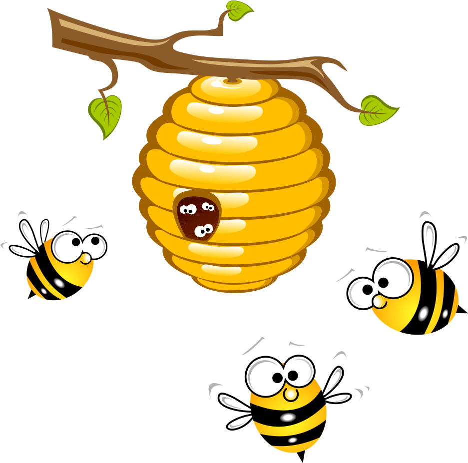 Honey Bee Beehive Bumblebee Clip Art - Honey Bee Clipart Png (1000x1000)
