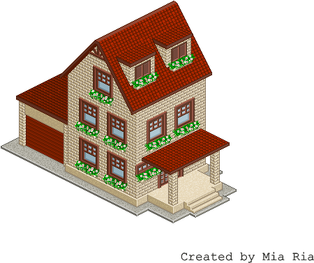House 6 By Mimimiaart - Pixel Art (600x458)