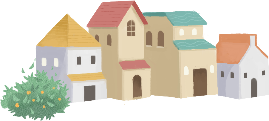 Houses U4e8cu6708u7d05 - Cartoon Houses Png (1000x1000)