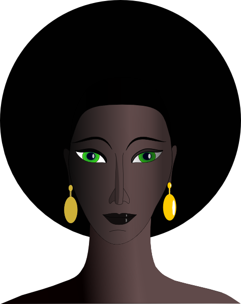Free Vector Woman Clip Art - Black Woman Png Cliart (474x598)