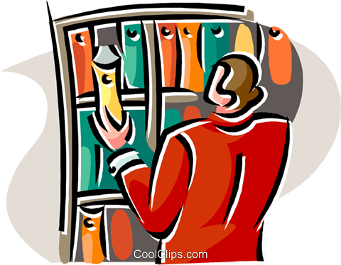 Librarian Royalty Free Vector Clip Art Illustration - Illustration (480x374)
