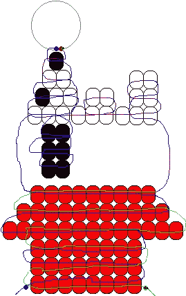 Snoopy From Peanuts On His Dog-house Pony Beads Pattern - Pony Bead Dog (300x435)