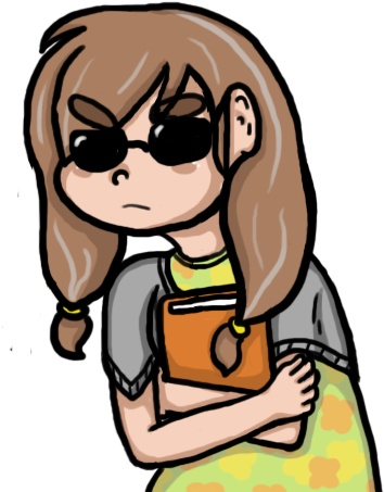 Super High School Level Librarian - Cartoon (500x500)