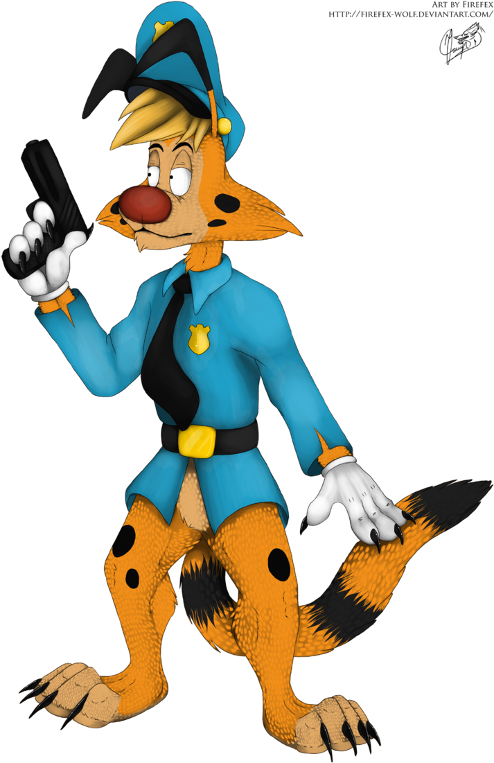 Police Cat By Firefex-wolf - Police Cat Cartoon (722x1106)
