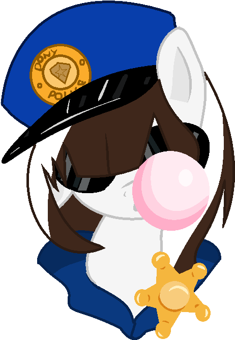 Police Choco By Moonlight The Pony - Police (522x695)