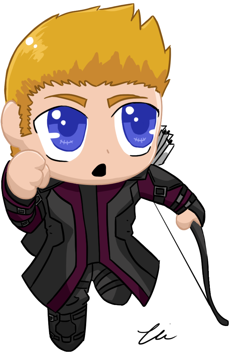 Clint Barton Loki Iron Man Vision Drawing - Draw Chibi Hawkeye (1500x1500)
