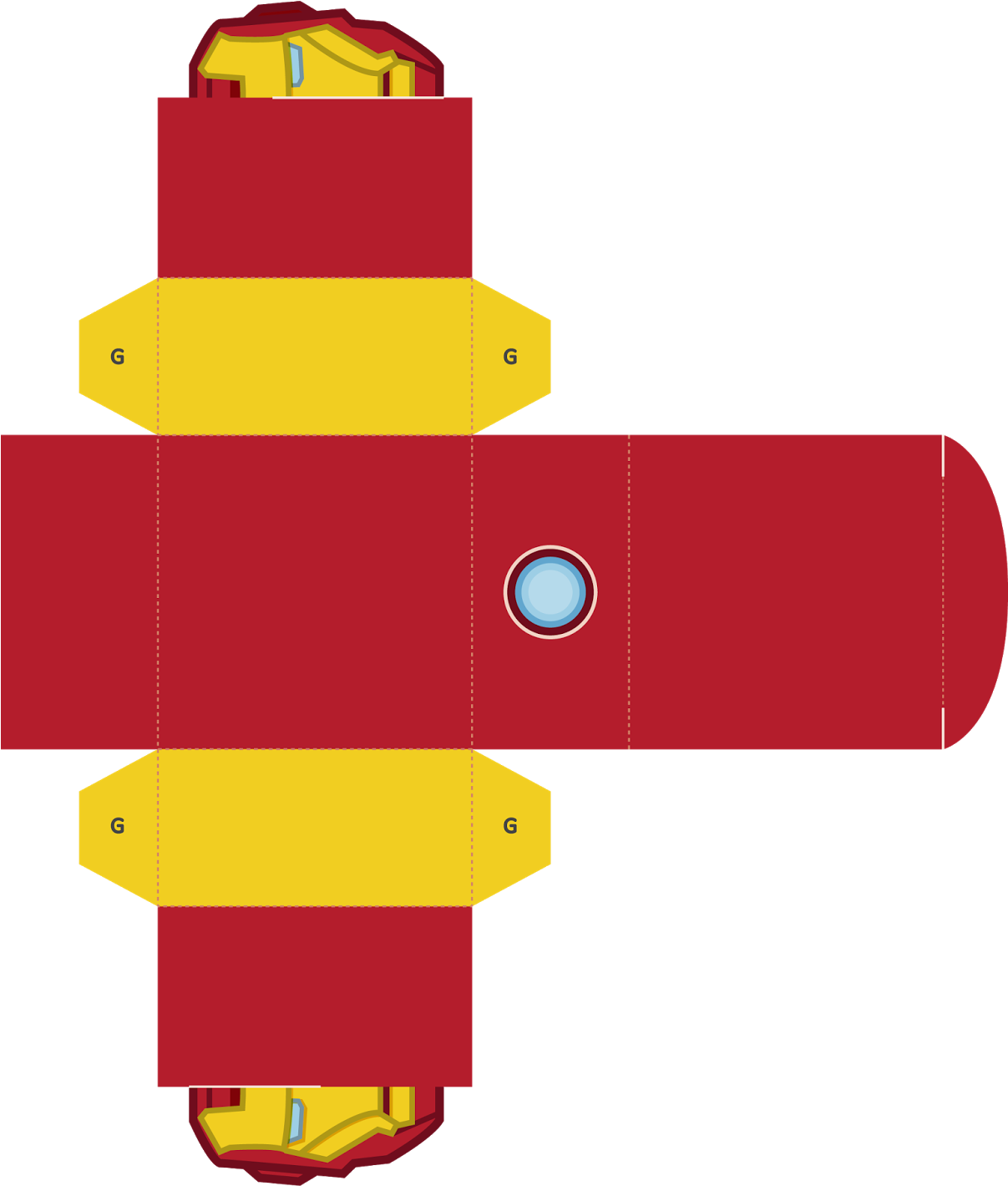 Passatempo Da Ana - Molde Caixa Martelo Do Thor Para Tubete (1206x1600)